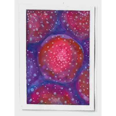 Celestial Marble Galaxies aceo art card thumbnail 1