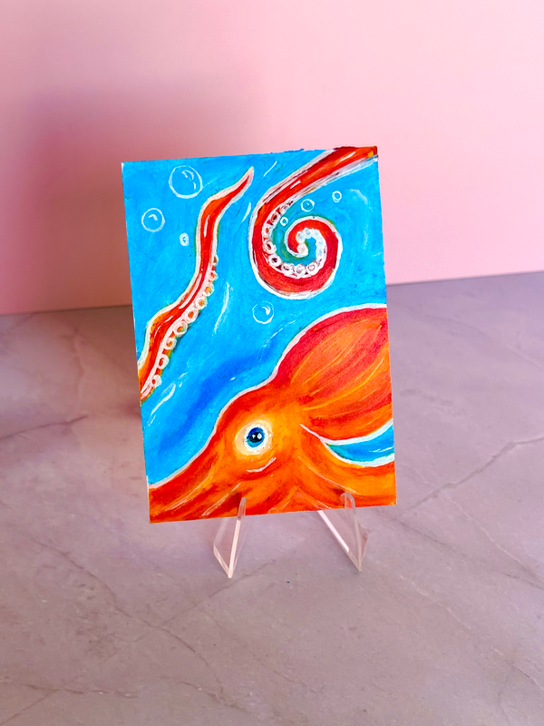 Tangled in the Tide aceo art card