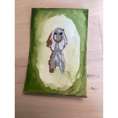 Angry bunny! aceo art card thumbnail 1