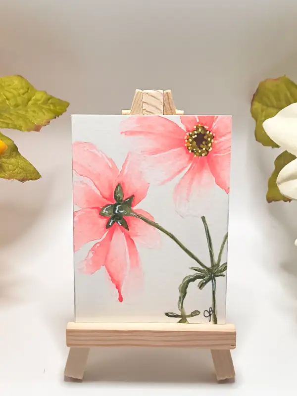 Blushing Blossoms aceo art card