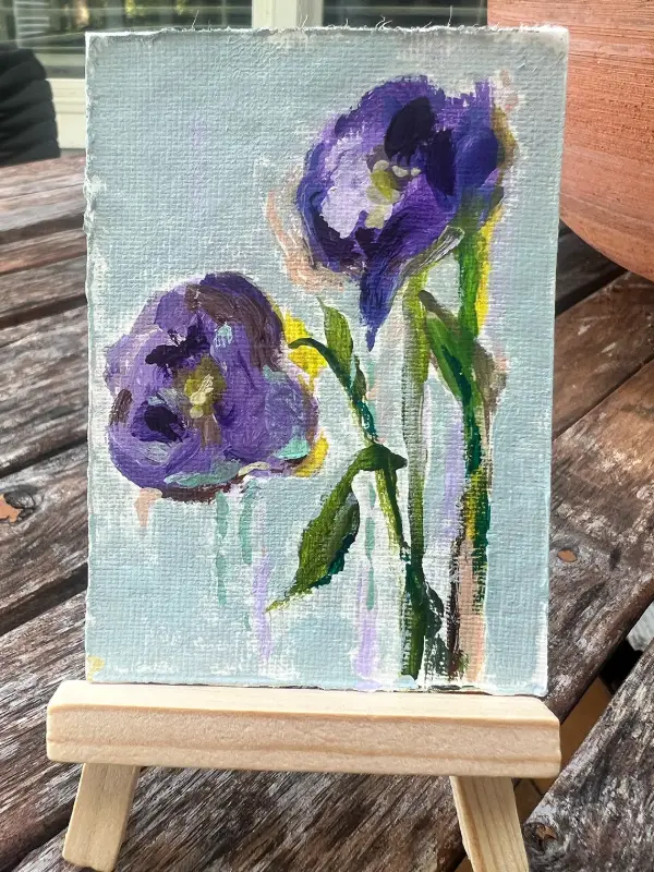 Just a flower aceo art card