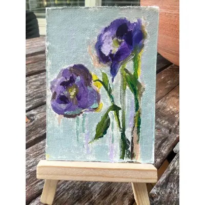 Just a flower aceo art card thumbnail 1