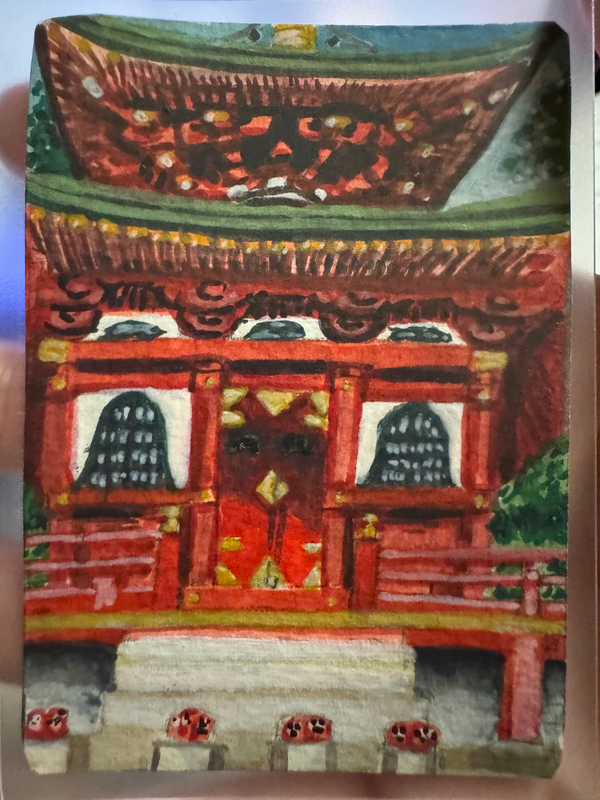 Zodiac Shrine At Katsuoji Temple aceo art card