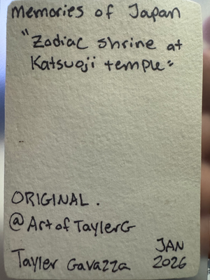 Zodiac Shrine At Katsuoji Temple aceo art card thumbnail 2