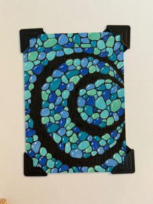 “Sea Glass Soul” ACEO ATC Mini Funky Doodle OOAK aceo art card thumbnail 2