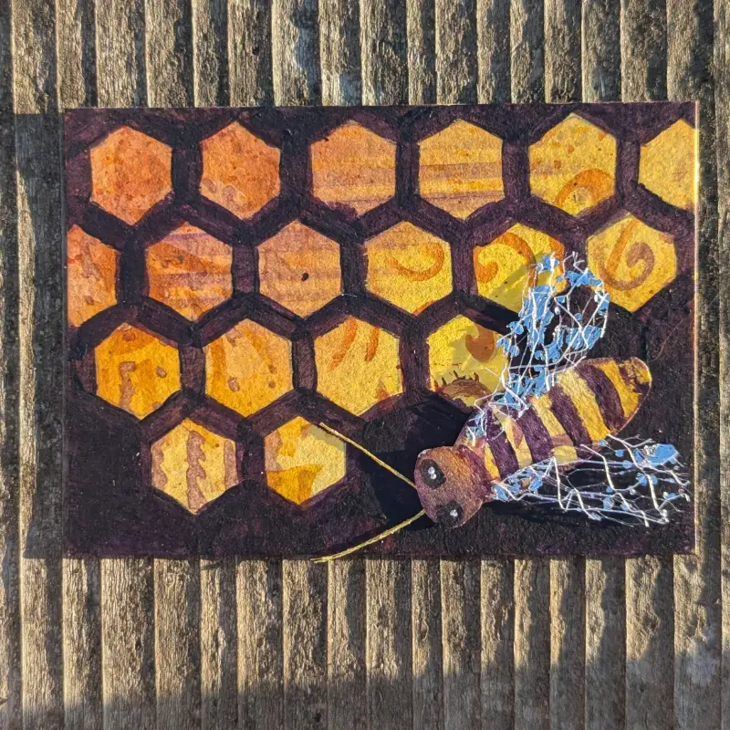 Bee aceo art card