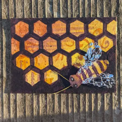 Bee aceo art card thumbnail 1