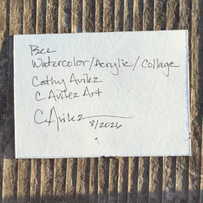 Bee aceo art card thumbnail 4