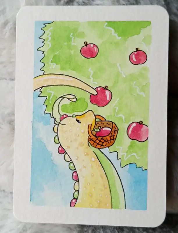 Apple Picking aceo art card