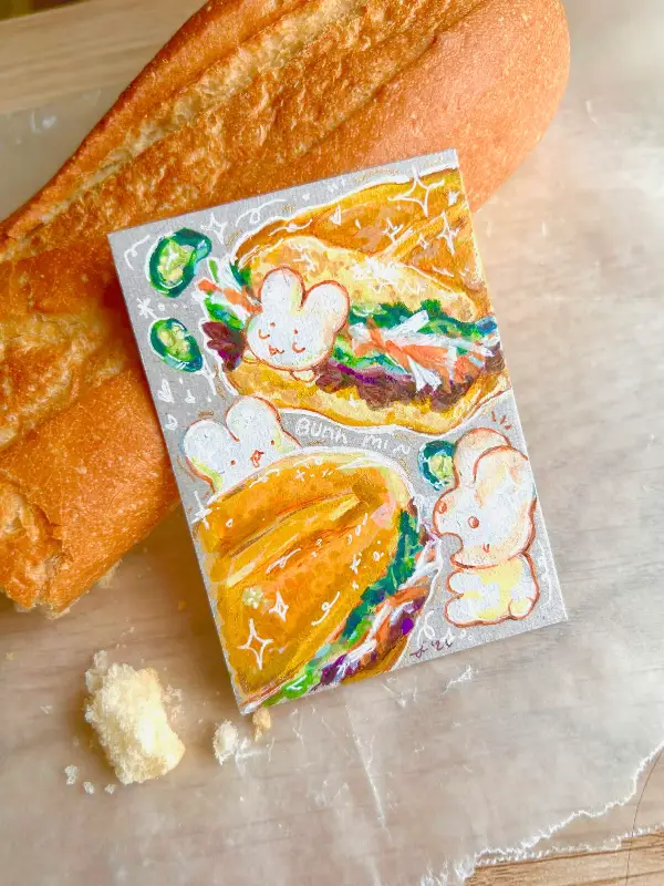 bunh mi ~ aceo art card