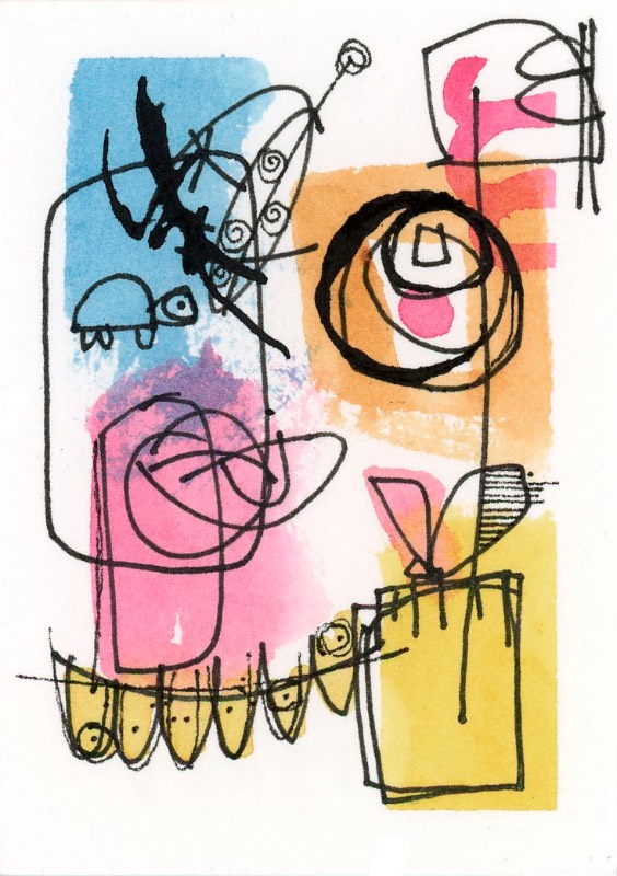 Small Party aceo art card