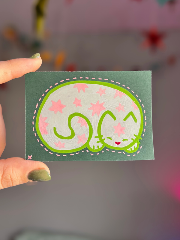 Kitty of My Dreams aceo art card