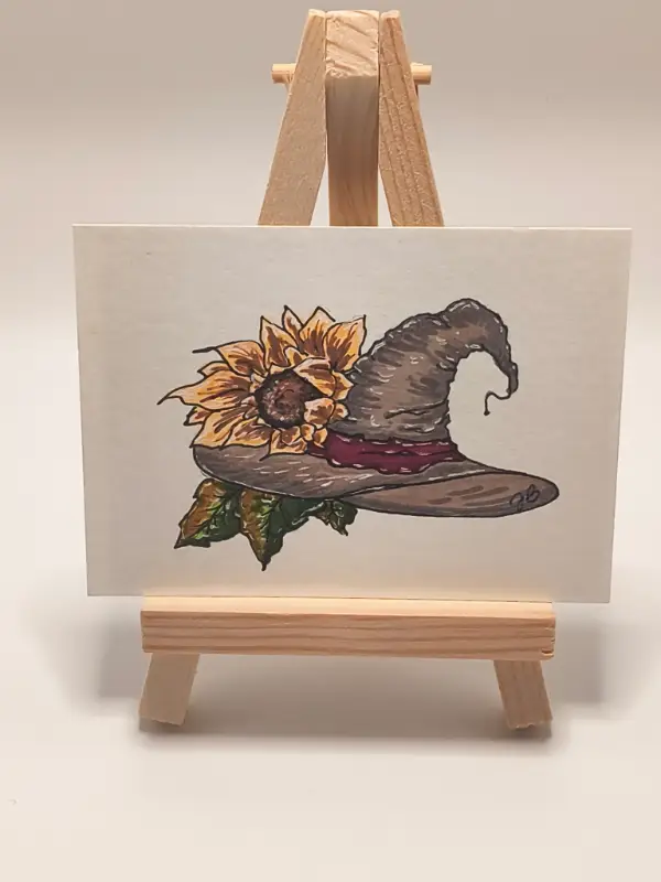 Harvest Moon Hat aceo art card