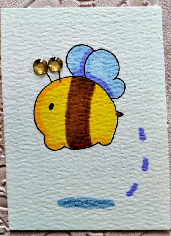 Sweet Bee 🐝 aceo art card