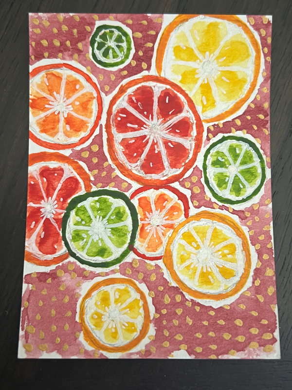 Citrus Club aceo art card