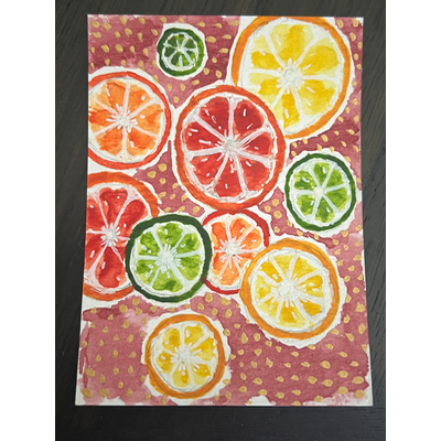 Citrus Club aceo art card thumbnail 1