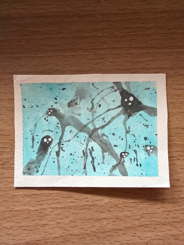 spooky aceo art card