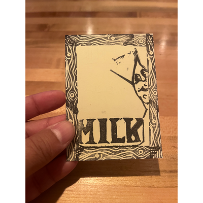 Adios milk aceo art card thumbnail 1