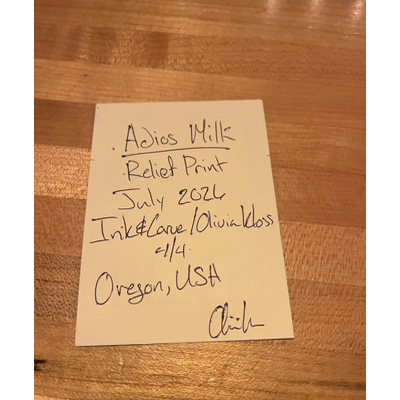 Adios milk aceo art card thumbnail 2