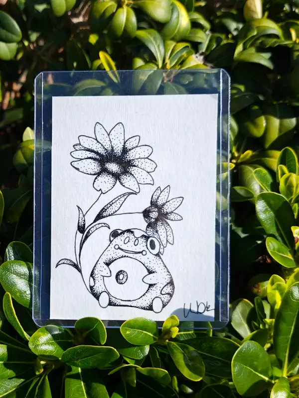Electric Frog aceo art card