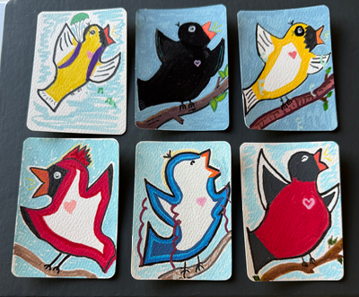 Celebrate Spring     Joybird Series aceo art card thumbnail 4