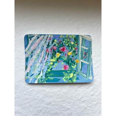 Botanical Breeze aceo art card thumbnail 1