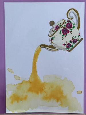 Don’t Stop Pouring aceo art card thumbnail 1