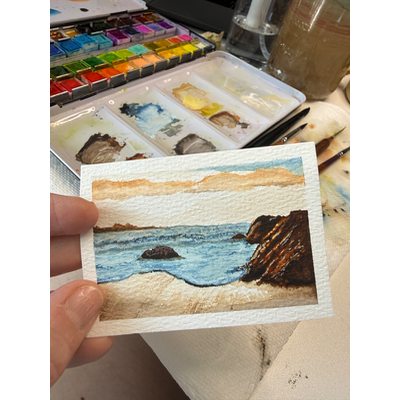 Sea of Tranquility ACEO aceo art card thumbnail 2