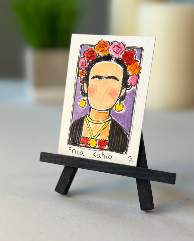 Frida Kahlo aceo art card