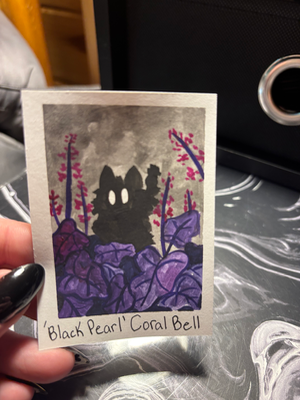 Spooky Baby: Coral Bell aceo art card thumbnail 2
