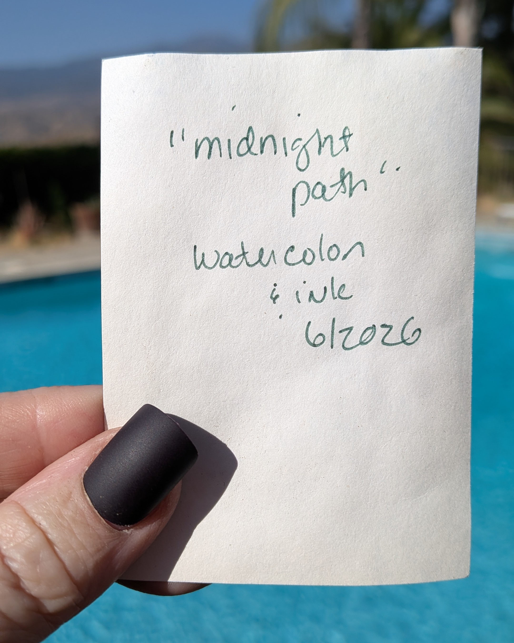 Midnight Path | Original Watercolor ACEO aceo art card thumbnail 2