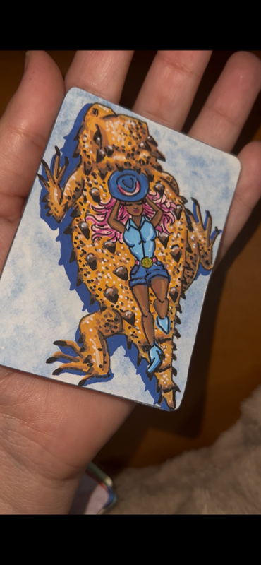 #2 in the series “How ‘bout them cowgirls” Titled: Desert Daydream aceo art card