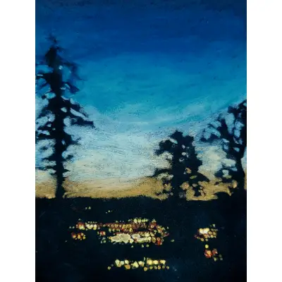 City Silhouette aceo art card thumbnail 3