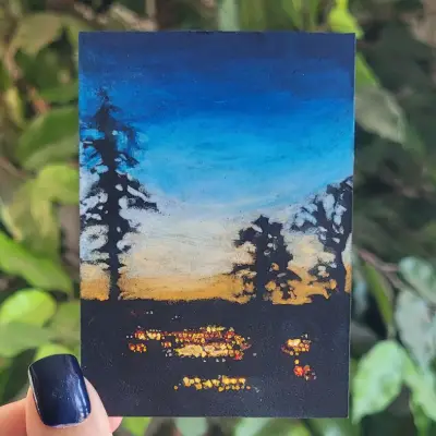 City Silhouette aceo art card thumbnail 1