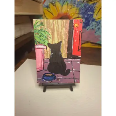 Just a cat aceo art card thumbnail 2
