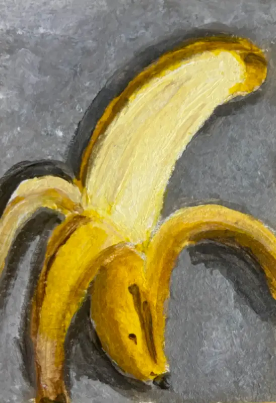 ACEO Original Painting Banana (2.5 by 3.5) Art Cards aceo art card