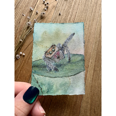Hello aceo art card thumbnail 1