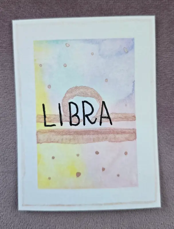 Stardust & Signs: Libra Glyph aceo art card