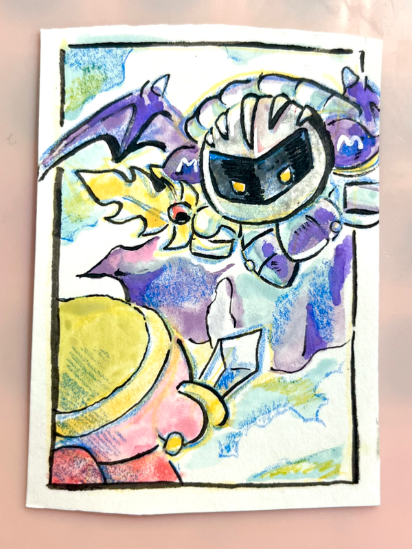 Vs. Meta Knight aceo art card