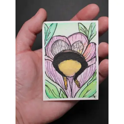 Bottoms Up aceo art card thumbnail 2