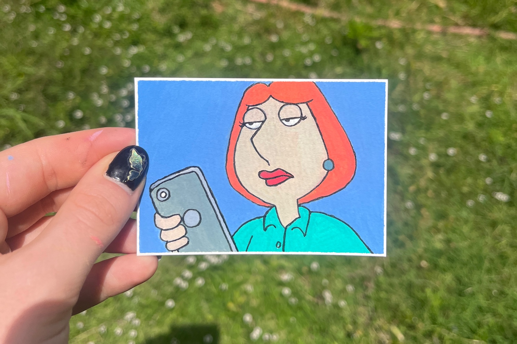 Unamused Lois aceo art card