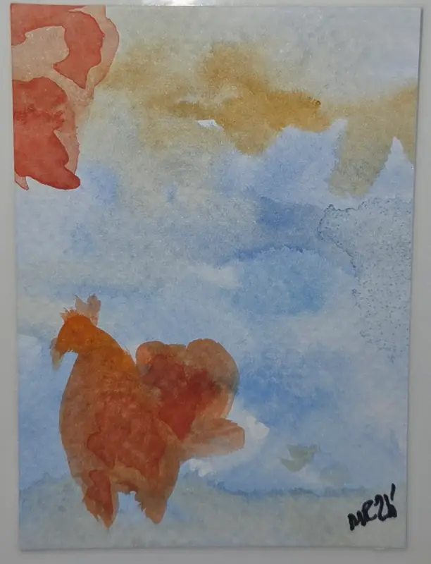 Orange Chicken 3/3 aceo art card