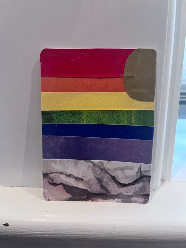 Rainbow Landscape aceo art card