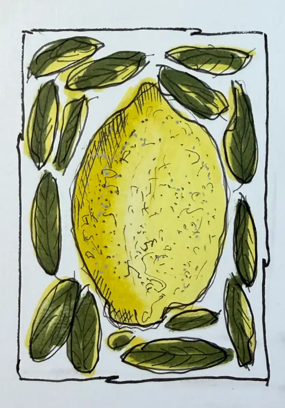 Lemon aceo art card