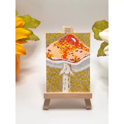 Crimson Cap aceo art card thumbnail 1