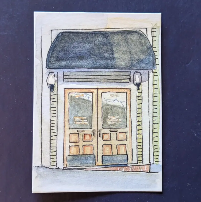 Old Town Tacoma aceo art card