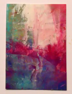 New Mexico Landscape Original Art Oil Painting ACEO aceo art card thumbnail 2