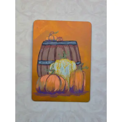 Pumpkin Pile aceo art card thumbnail 2