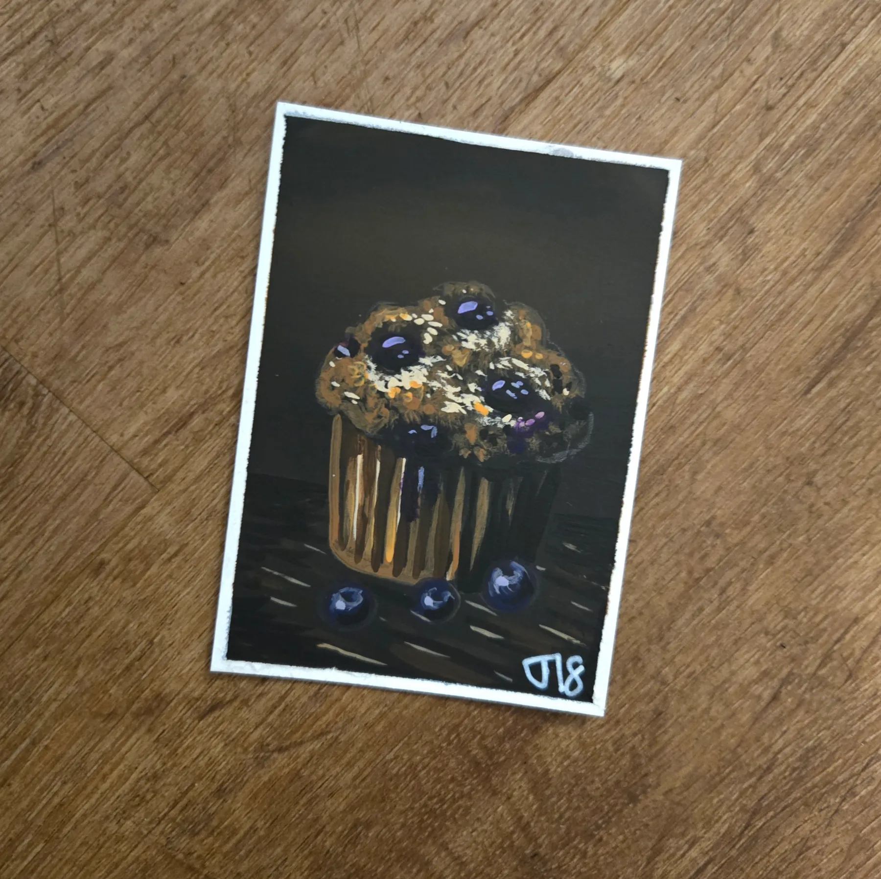 Blueberry Muffin aceo art card