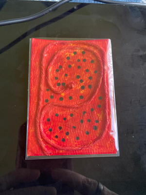 Sensory Abstract Art aceo art card thumbnail 4